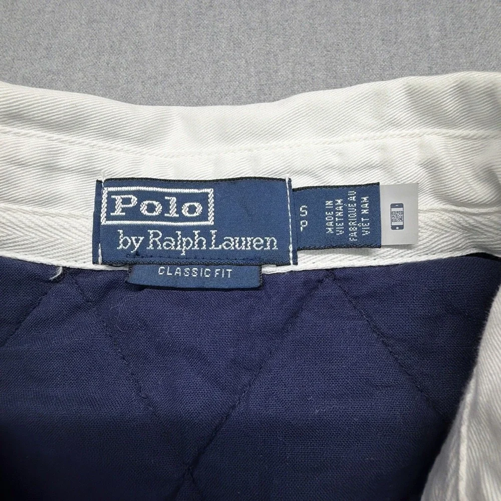 Polo Ralph Lauren Rugby Shirt Green Pink Navy Striped Crest Embroidered S / M